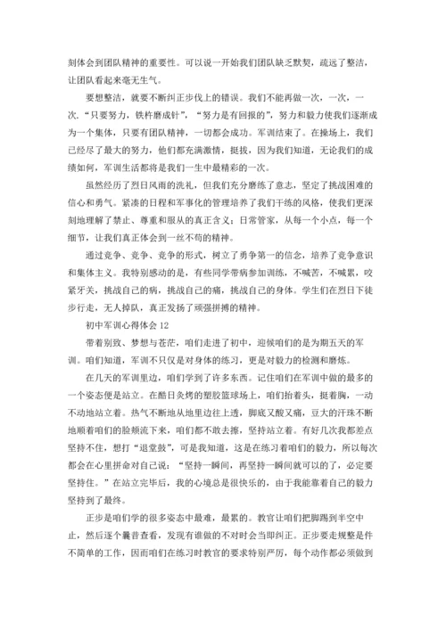 初中军训心得体会(精选15篇).docx