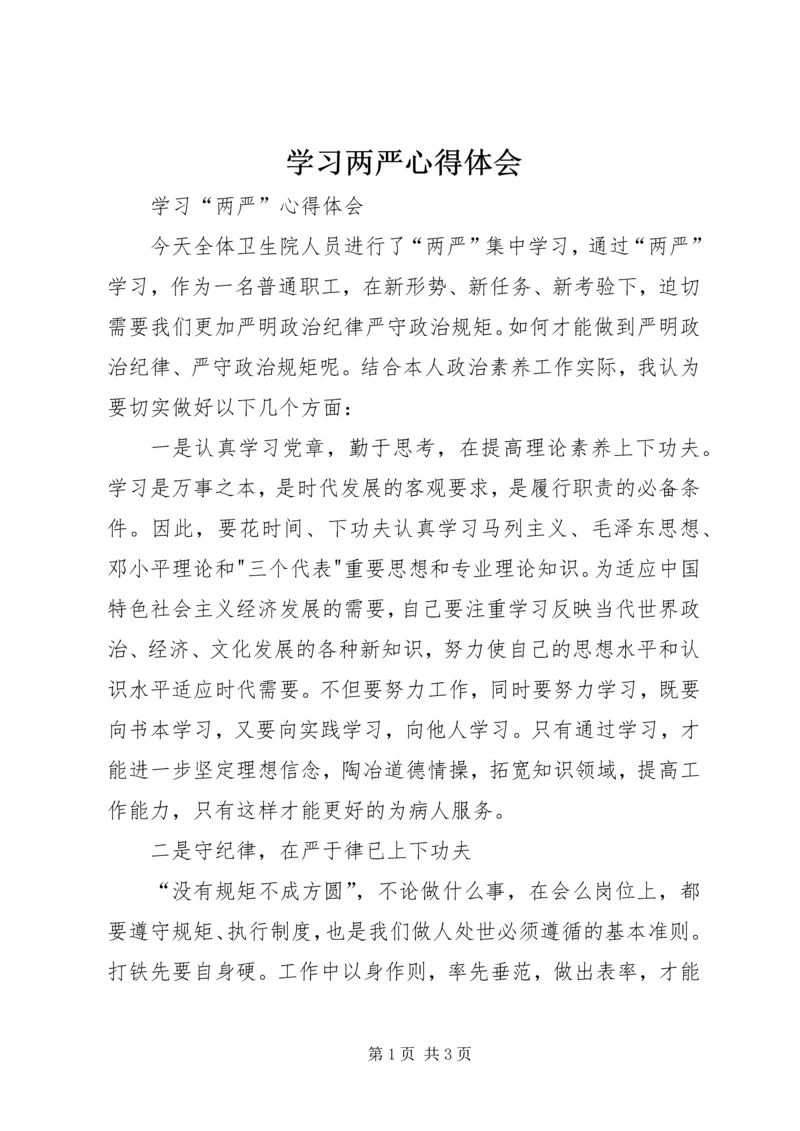 学习两严心得体会 (4).docx