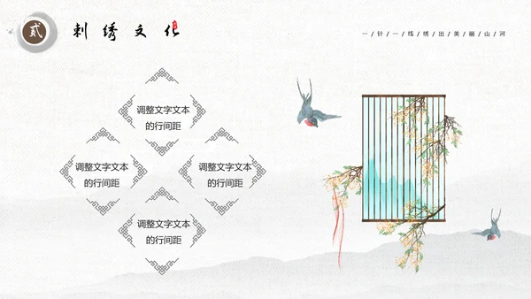 刺绣传承中国风PPT模板