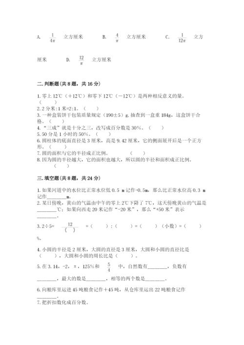 北京版六年级下册期末真题卷及答案（典优）.docx