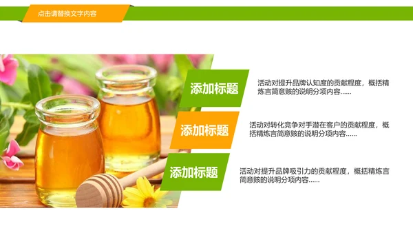 纯天然养生蜂蜜宣传动态PPT模板