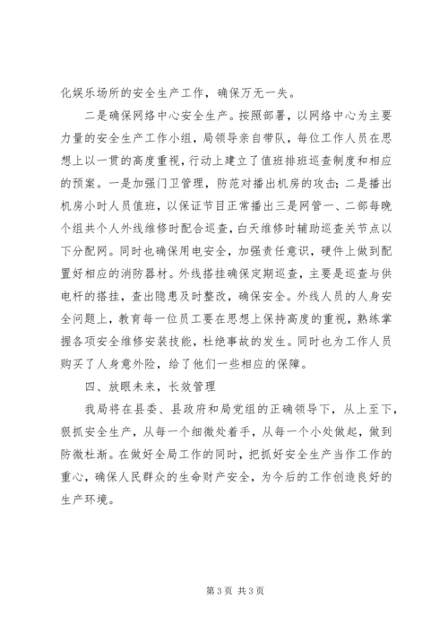 县文广局安全生产情况汇报材料 (2).docx