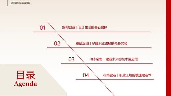 米白色极简几何风建筑类职业生涯规划