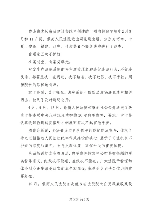 人民法院深入推进党风廉政建设和反腐败斗争的心得体会.docx