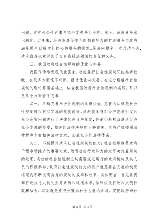 公共管理领域的政府社会性规制.docx