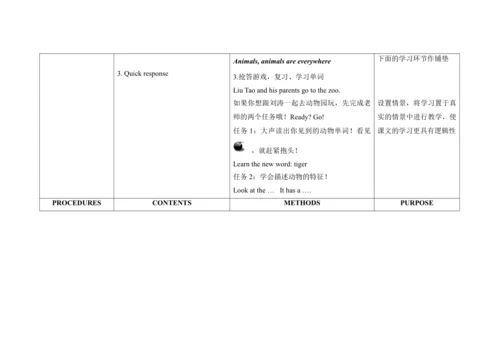 Unit 3 It has a short tail  A Story time 单元整体教学设计