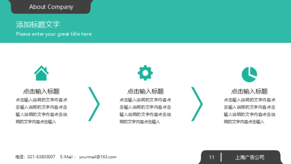 绿色系大气欧美商务风企业宣传通用PPT模板