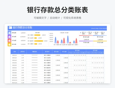 银行存款总分类账表