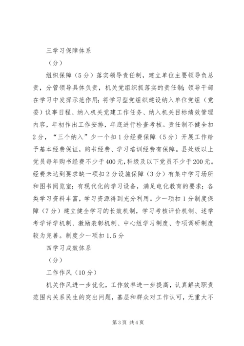 建设学习型党组织考评细则.docx