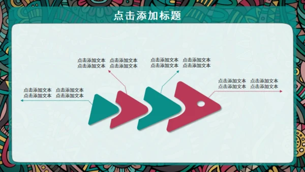 西藏族花纹风格通用PPT模板
