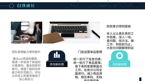 简约大气员工述职报告通用PPT模板