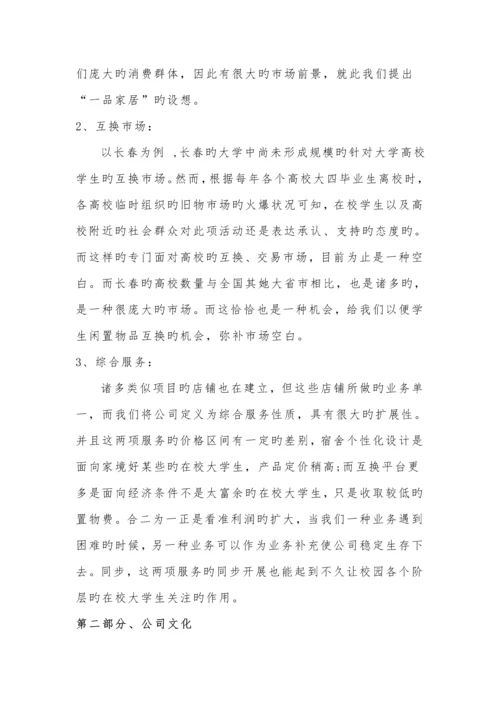 大学生寝室装修创业综合计划书.docx