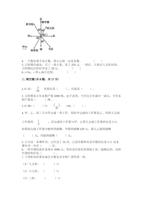 小学六年级下册数学期末卷含完整答案【精选题】.docx