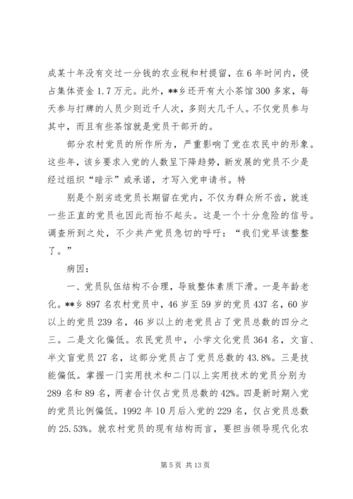 对乡党员队伍状况的调查与思考.docx