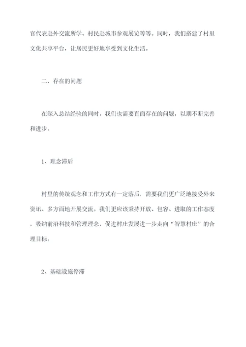 村社班子述职报告