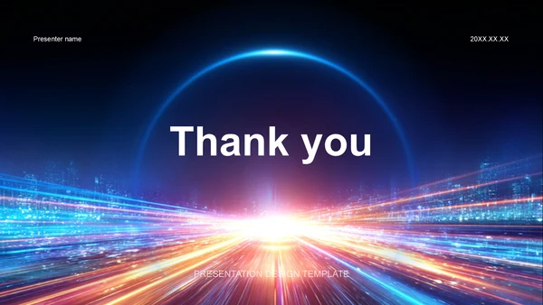 蓝色科技风未来城市PPT主题