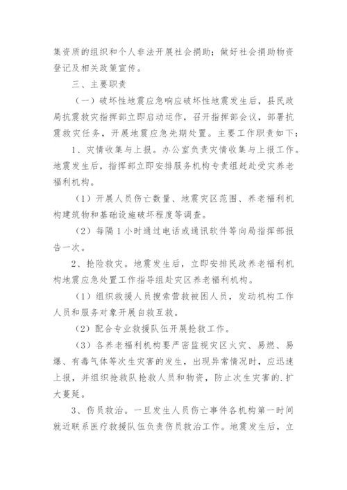 养老院地震灾害应急预案.docx