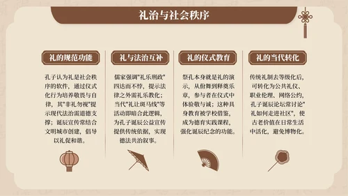 褐色中国风孔子诞辰文化宣传PPT模板