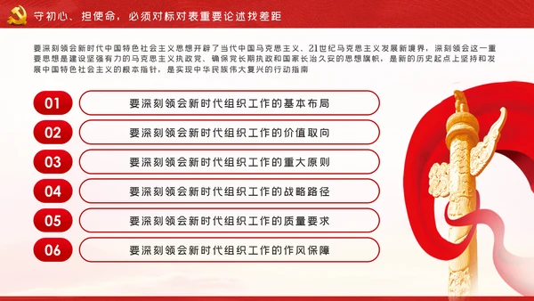 在贯彻新时代党的组织路线中担当作为PPT