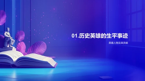 英雄事迹解读PPT模板