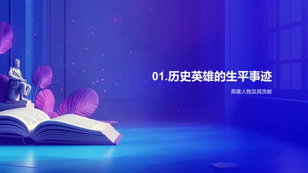 英雄事迹解读PPT模板