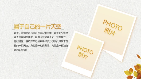 致青春毕业季大学毕业纪念册相册PPT