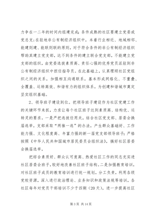 关于实施“党群携手联动共建和谐社区”工程的意见.docx