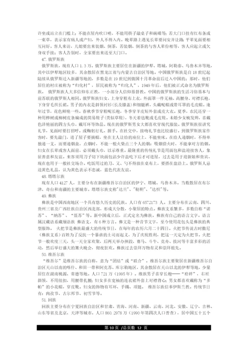 中国56个民族风俗习惯大全.docx