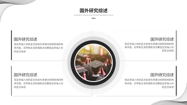 简约黑白流体线条毕业答辩毕业论文学术报告开题报告ppt模板