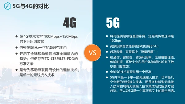 互联网5G通信简介PPT模板