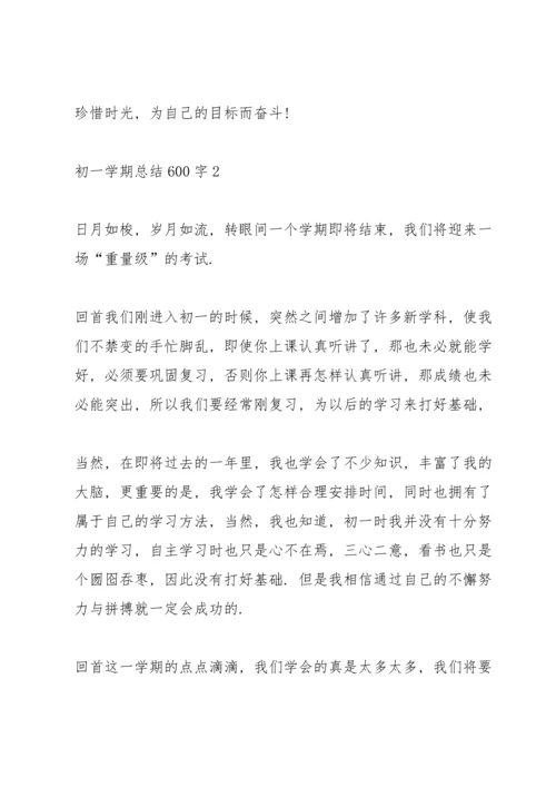 初一学期总结600字10篇.docx