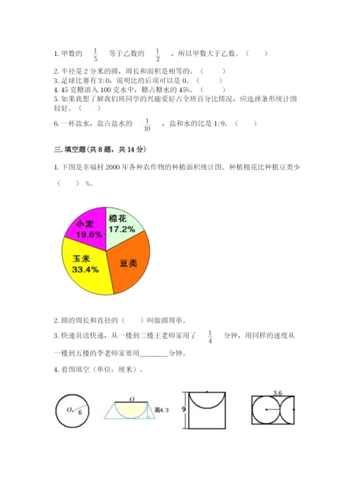 小学六年级数学上册期末卷含答案【培优a卷】.docx