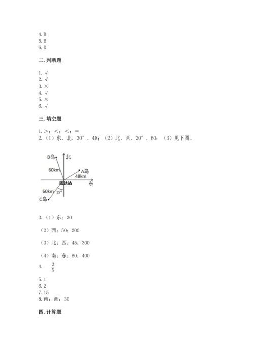 人教版六年级上册数学期中测试卷（易错题）.docx