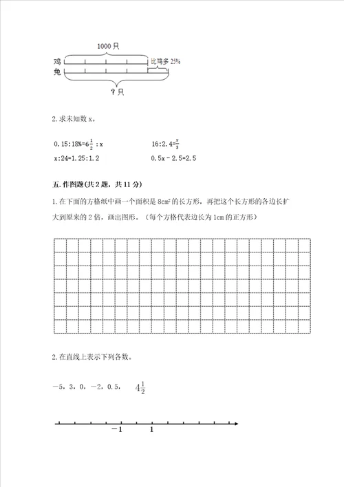 小学六年级下册数学期末测试卷附答案综合卷