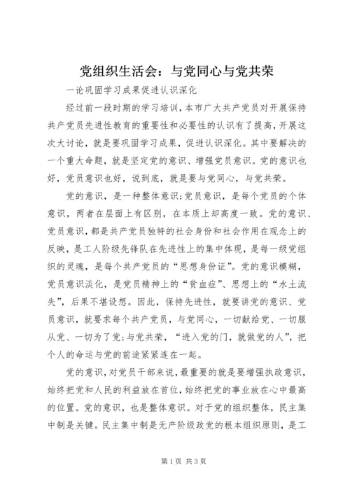 党组织生活会：与党同心与党共荣_1.docx