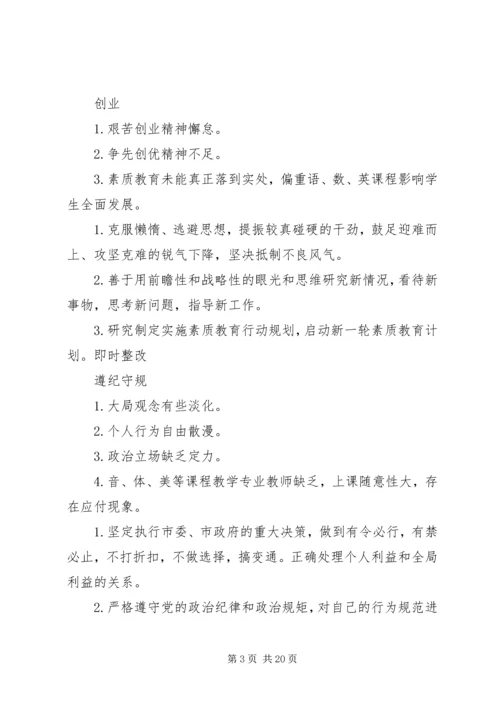 学校党支部“三严三实”民主生活会整改清单表.docx