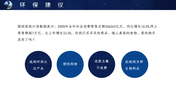 地球一小时宣传介绍通用PPT模板