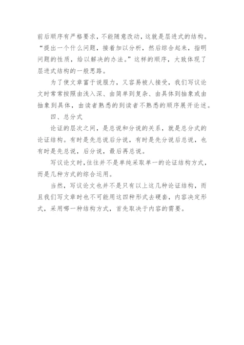 论证思路和结构议论文知识.docx