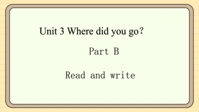 Unit 3 Where did you go？ Part B&Part C 课件+素材(共21张P