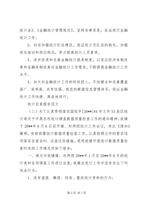 最新统计自查报告范文.docx