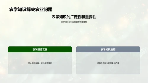 农学实践与理论融合