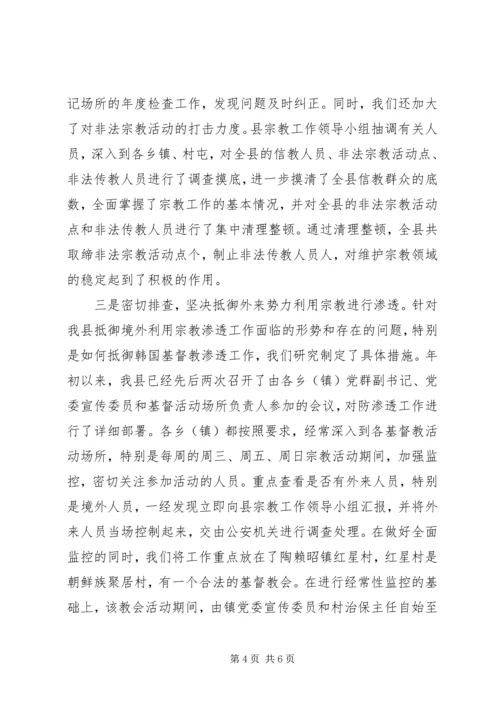 在宗教座谈会上的发言.docx