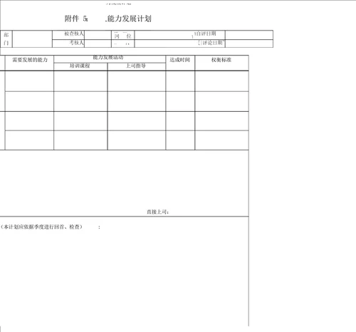 个人能力发展计划