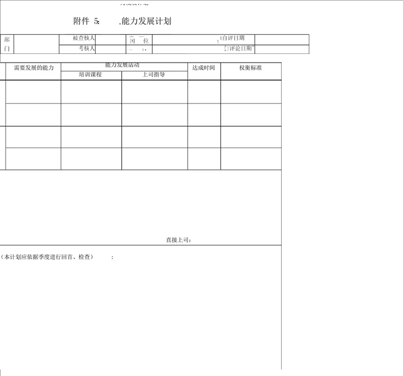 个人能力发展计划