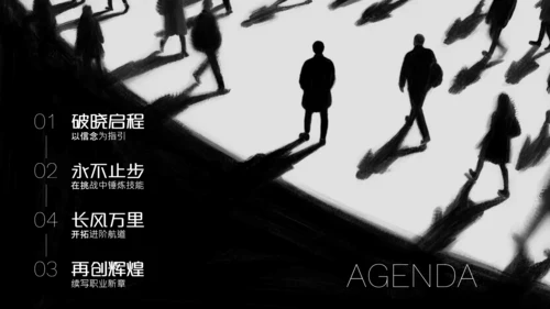 黑白光影艺术职业规划PPT模板