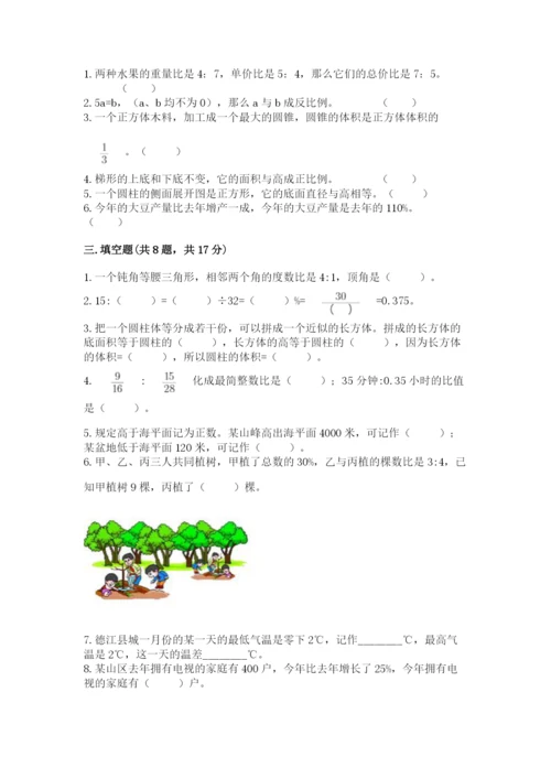 荆门市小升初数学测试卷及参考答案一套.docx