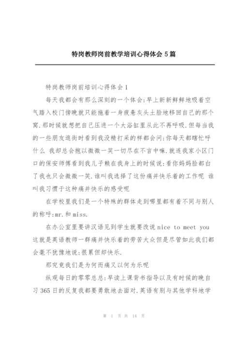 特岗教师岗前教学培训心得体会5篇.docx