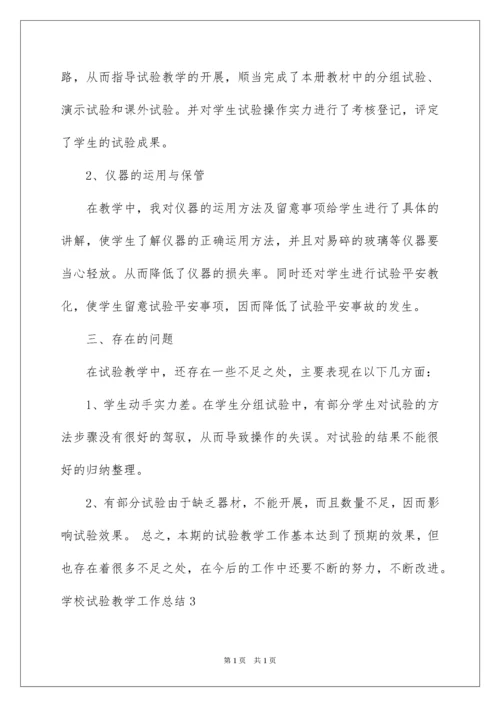 2022学校实验教学工作总结.docx