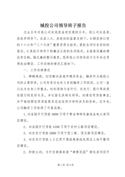 城投公司领导班子报告.docx