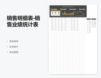 销售明细表-销售业绩统计表